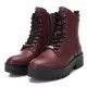 Botines planos Refresh rojos con cremallera lateral i cordons