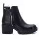 Botines plataforma Xti negros con cremallera lateral plateada