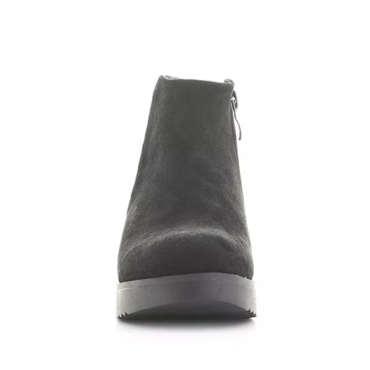 Botines QUETS! negros con elástico y cremallera en el lateral