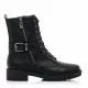 Botines tacón Mustang campa con cremallera en el lateral y adorno de hebilla