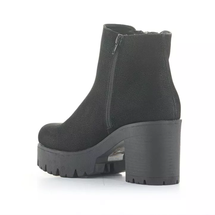 Botines tacón Owel amman negros con cremallera lateral