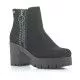 Botines tacón Owel amman negros con cremallera lateral