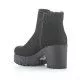 Botines tacón Owel amman negros con cremallera lateral
