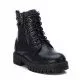 Botines Xti negros de cordones con cremallera lateral