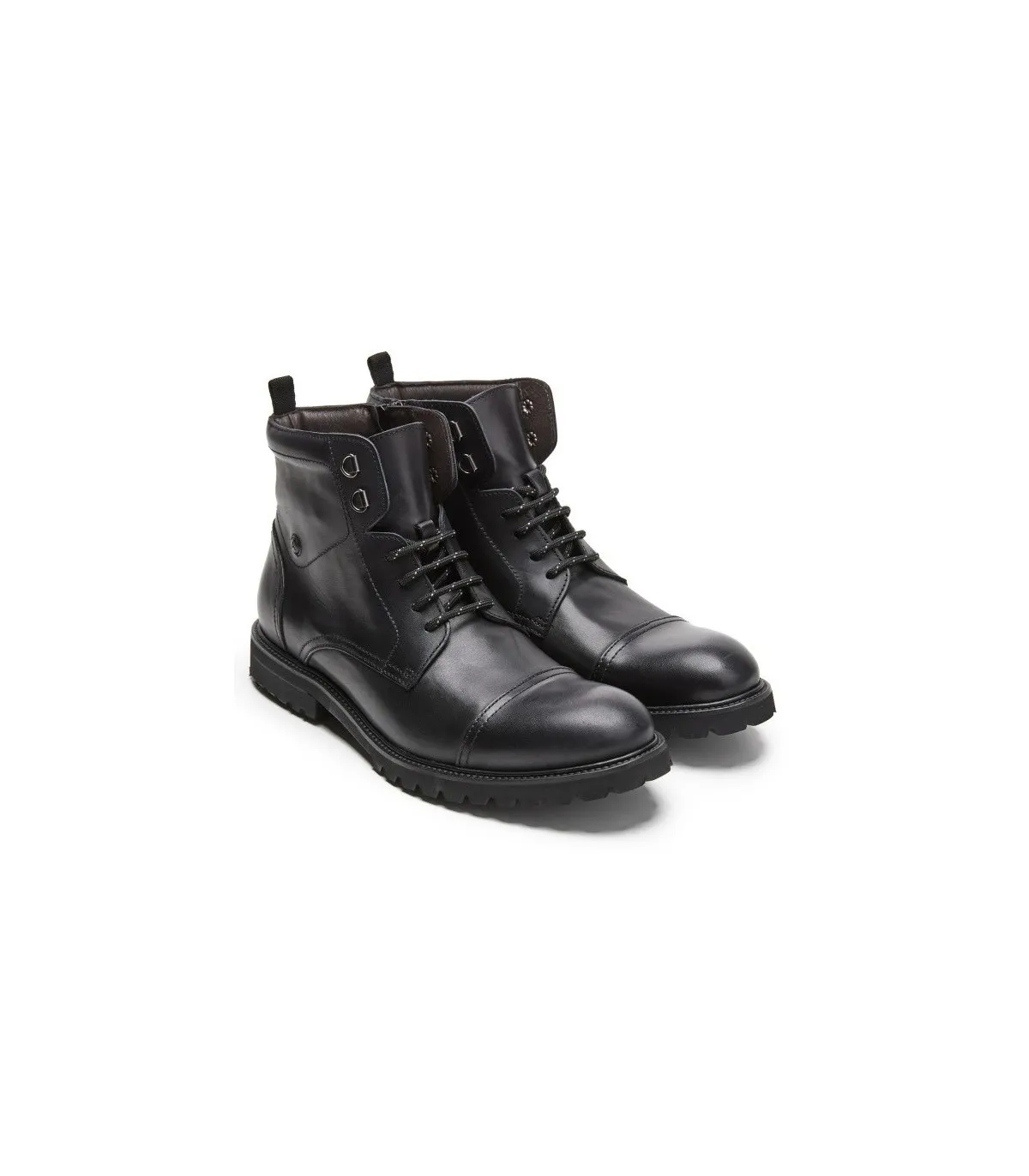 Botín con cordones para hombre en color negro