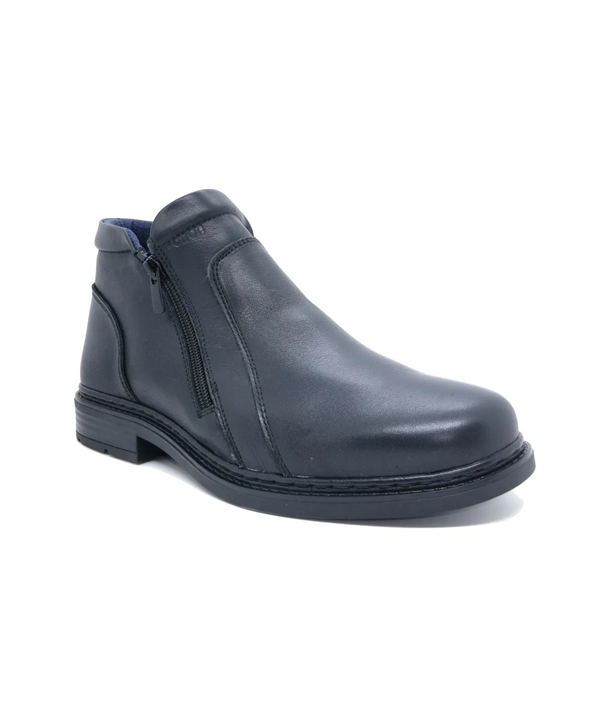 Botín negro con cremallera