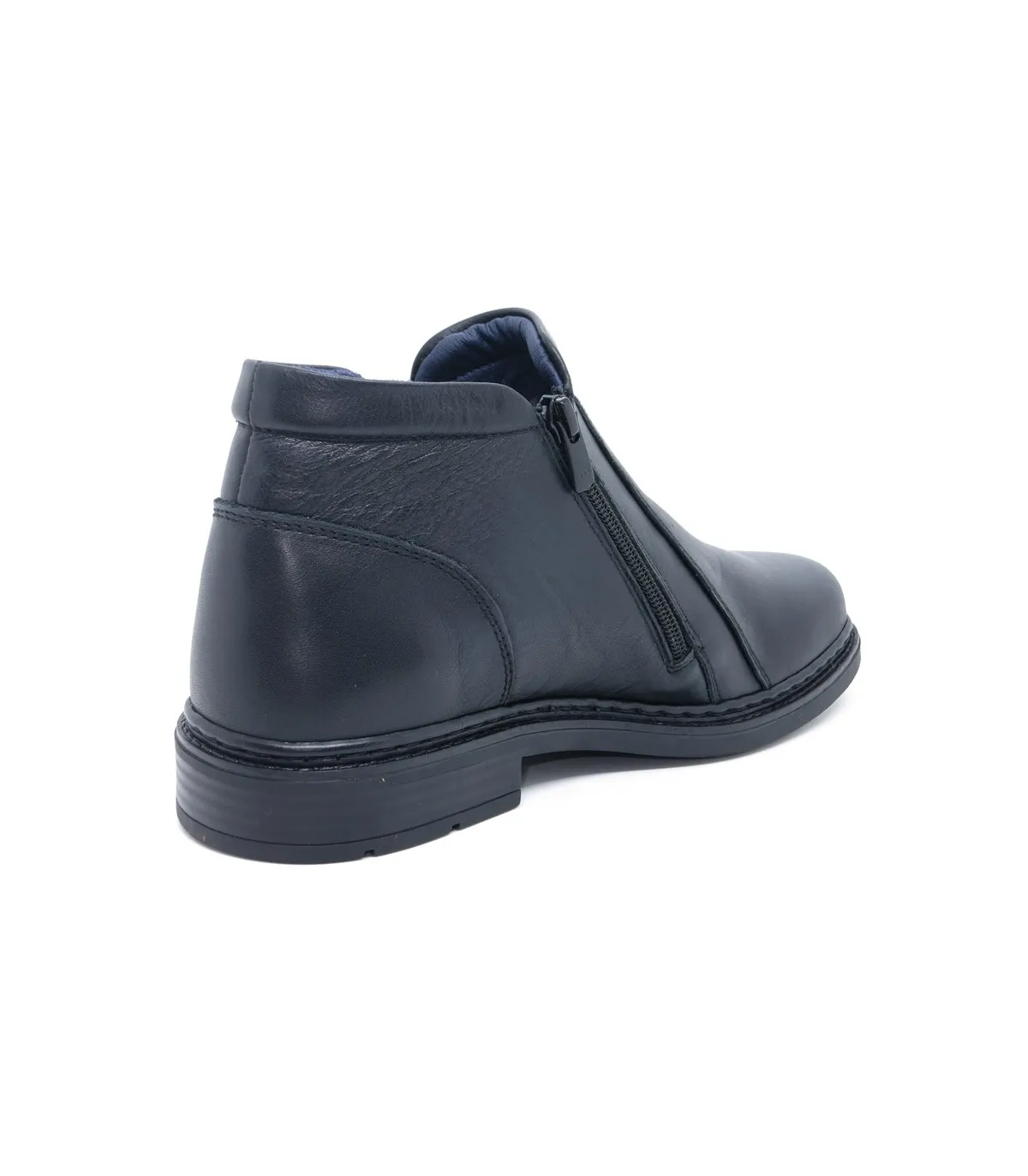 Botín negro con cremallera