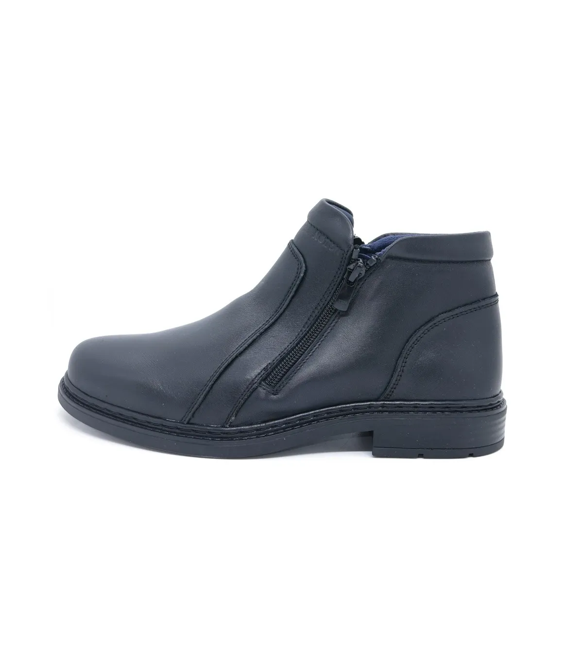 Botín negro con cremallera
