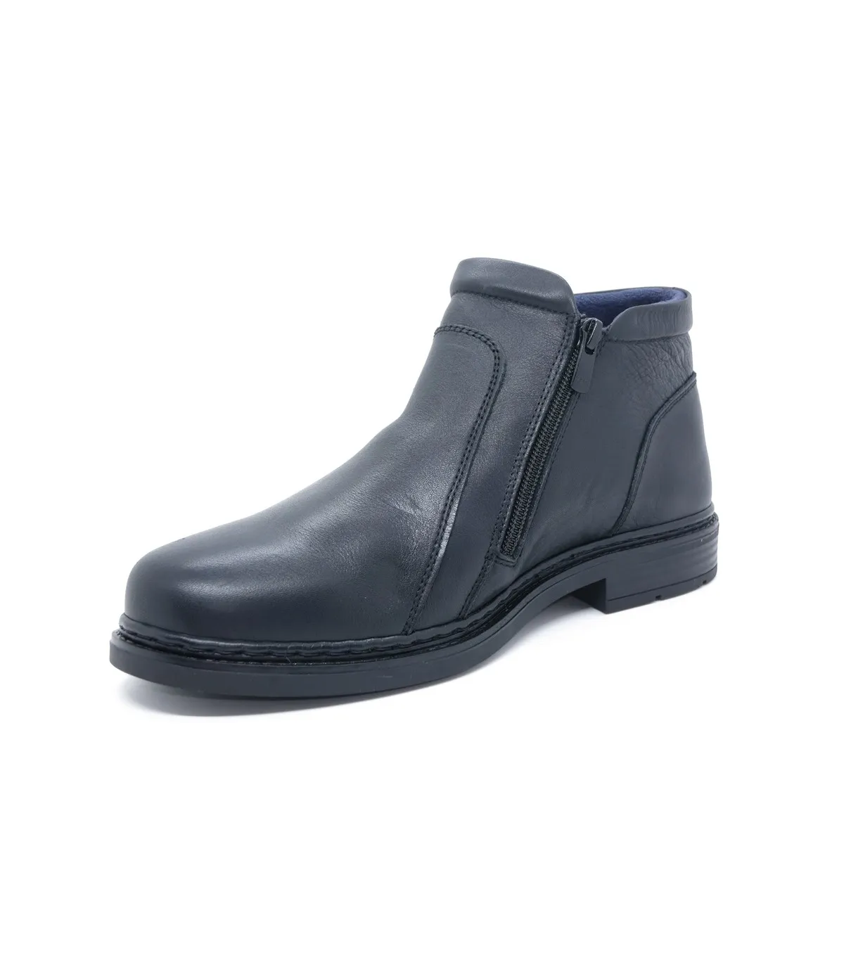 Botín negro con cremallera