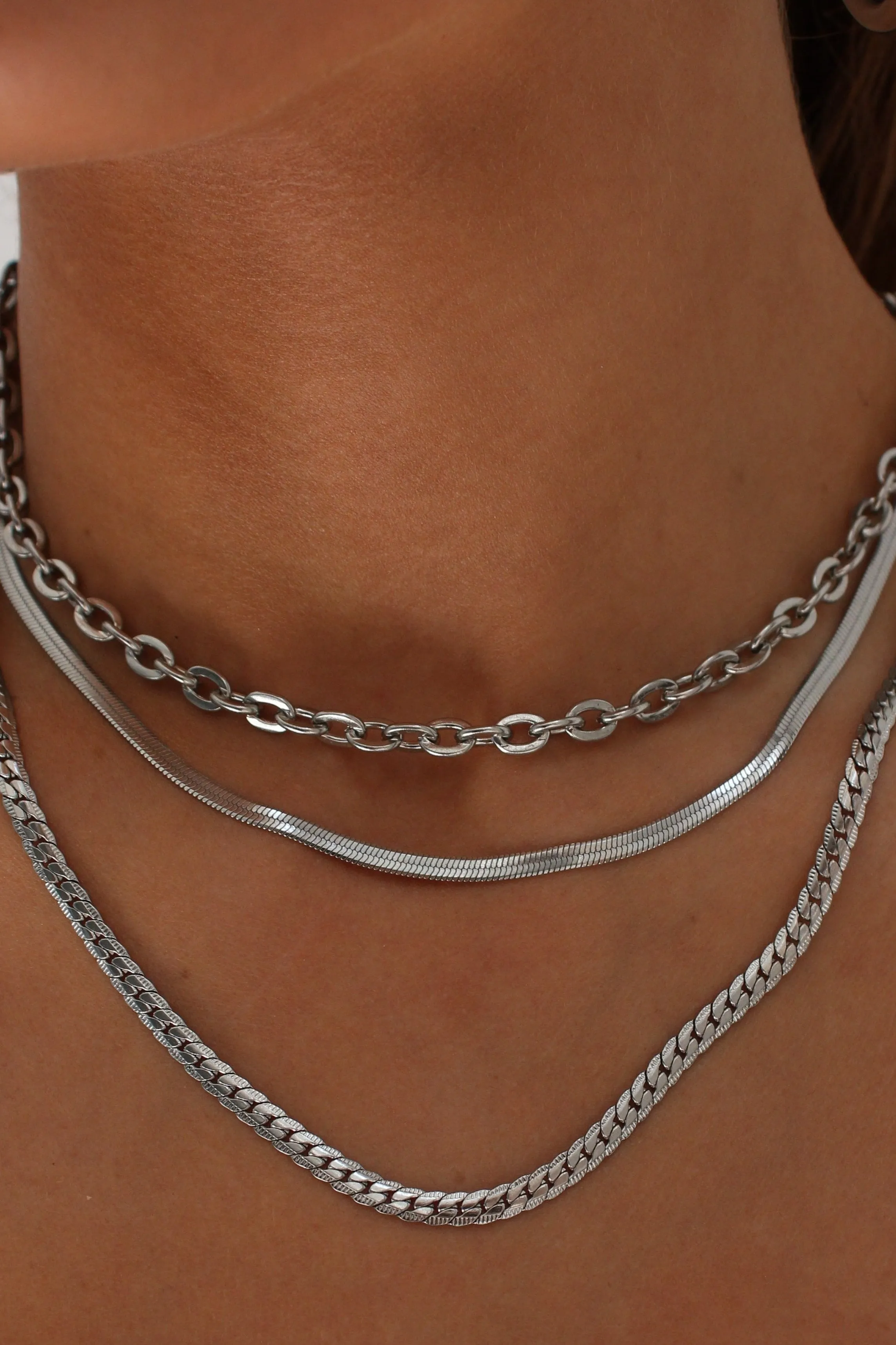 BRAID NECKLACE PLATA