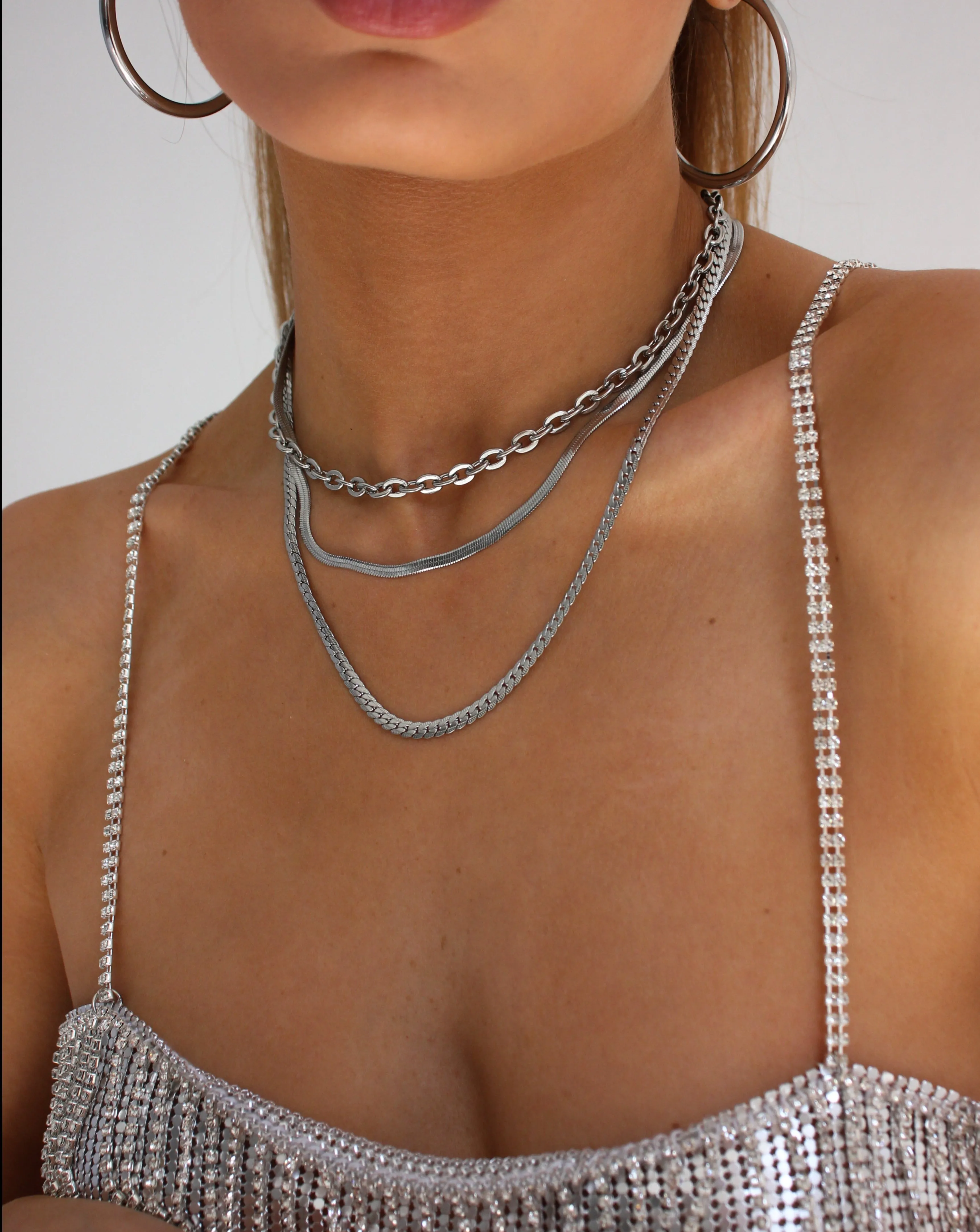 BRAID NECKLACE PLATA