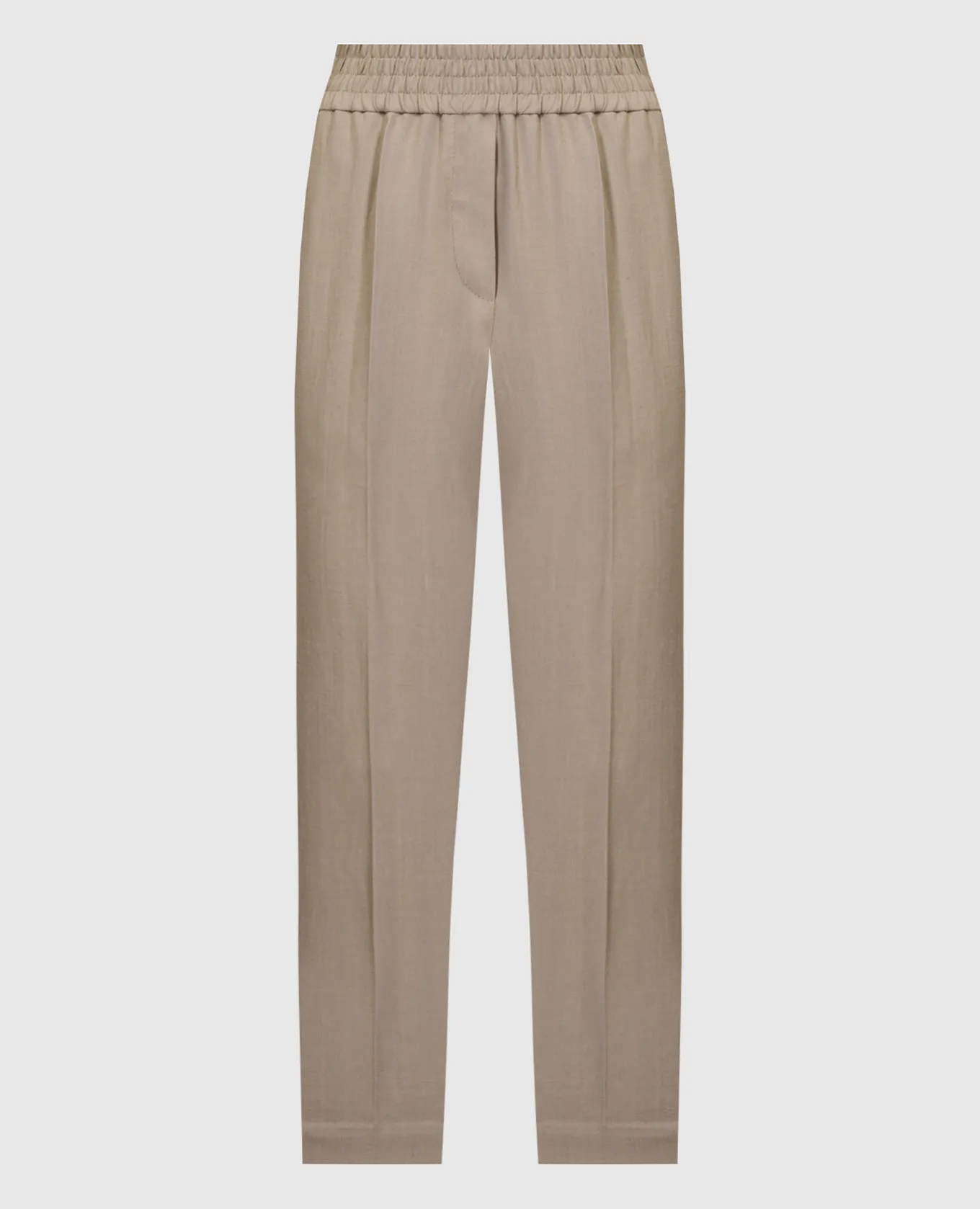 Brunello Cucinelli Beige pants with linen