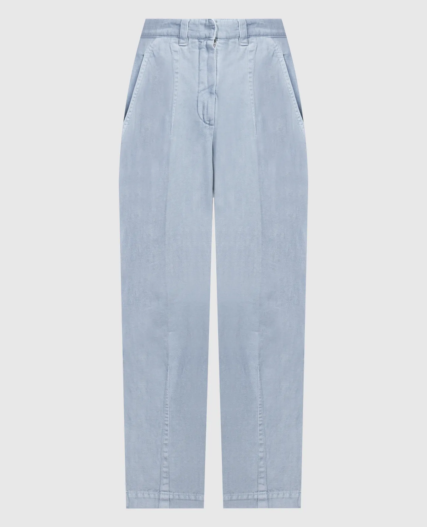 Brunello Cucinelli Blue pants with linen