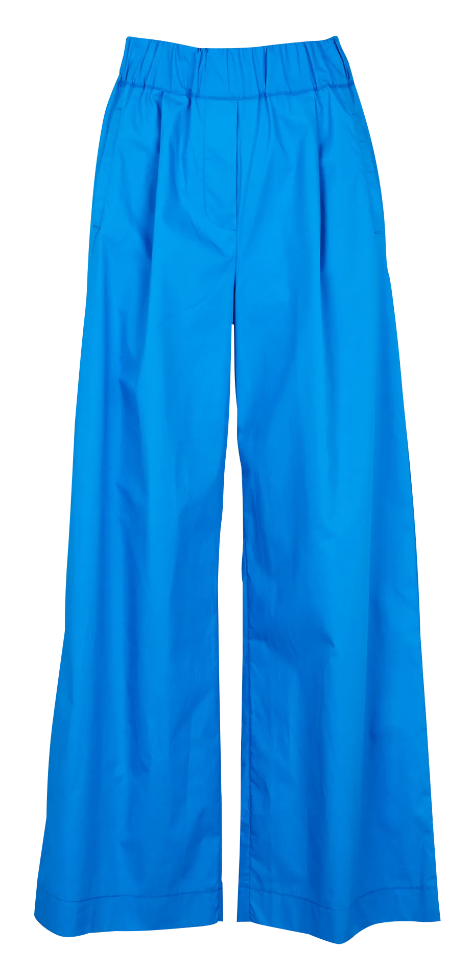 BY BAR BENJI  PANTALóN ANCHO DE TALLE ALTO DE ALGODóN ELáSTICO EN AZUL