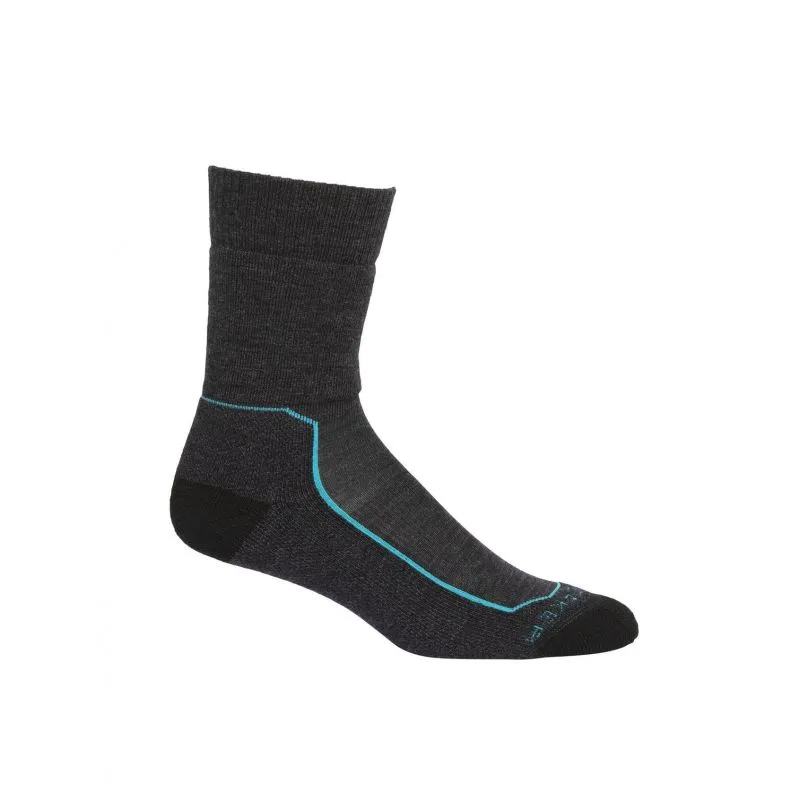 Calcetines Icebreaker Hike + Medium Crew (Jet Hthr) para mujer