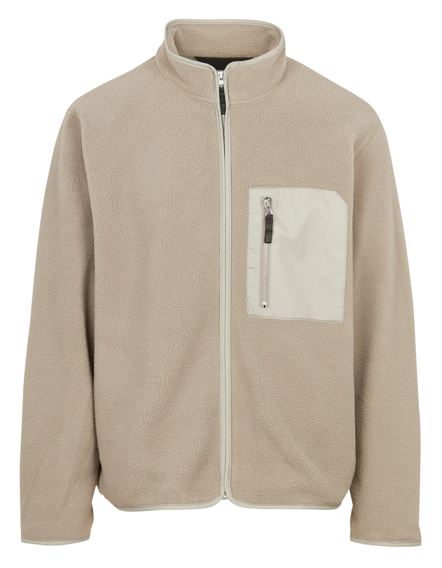 CALSO  CHAQUETA POLAR DE CUELLO ALTO EN BEIGE