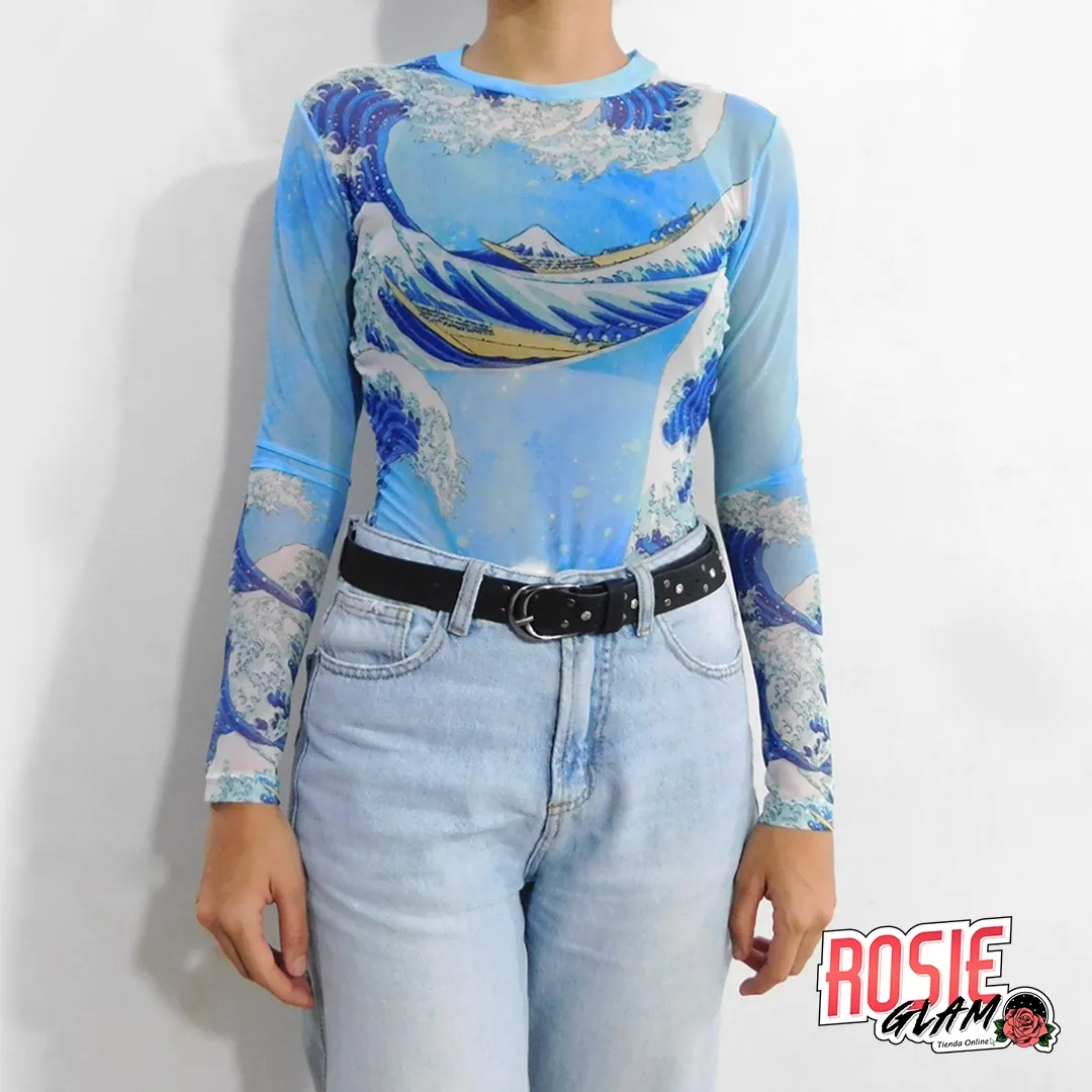 CAMIBUZO MALLA OLAS  ROSIEGLAM