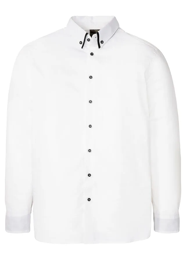 Camisa de oficina con mangas largas Blanco