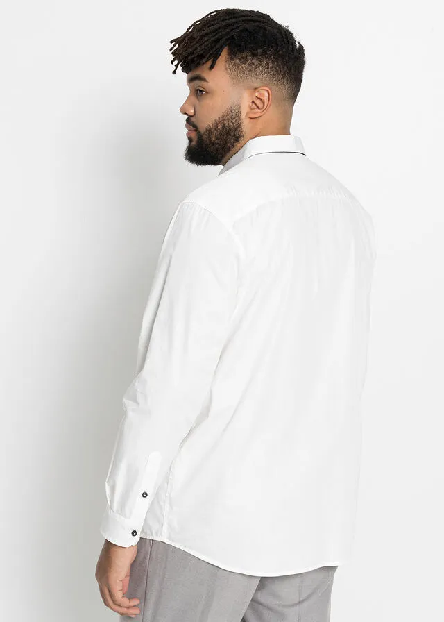 Camisa de oficina con mangas largas Blanco