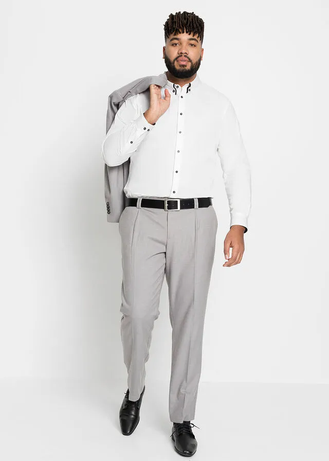 Camisa de oficina con mangas largas Blanco