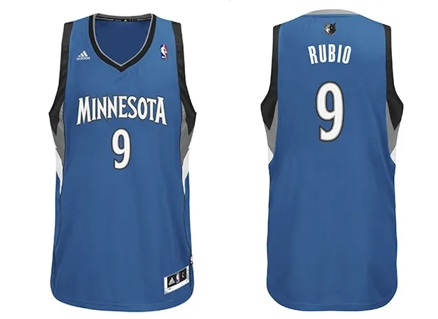 Camiseta Adidas NBA Swingman Ricky Rubio Minnesota (azul/blanco)