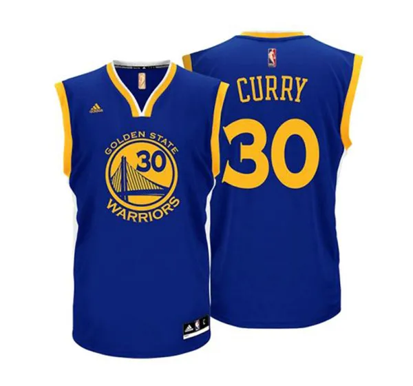 Camiseta Adidas NBA Swingman Stephen Stephen Curry #30#  Warriors (azul/amarillo)