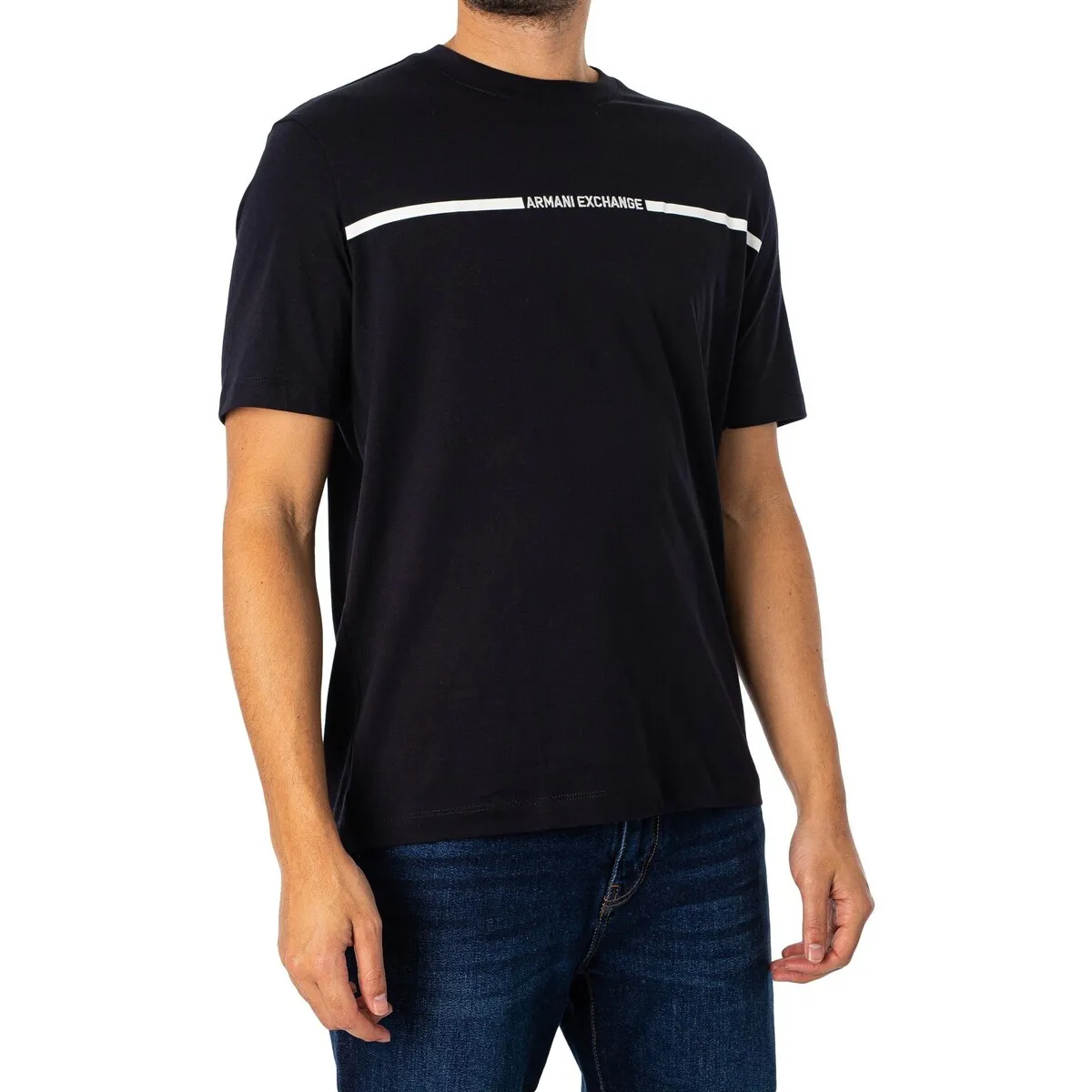Camiseta Con Logo A Rayas