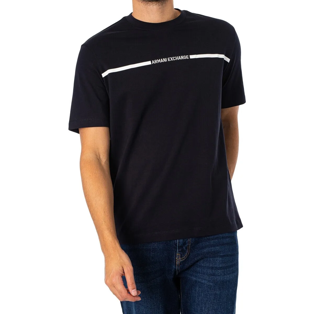 Camiseta Con Logo A Rayas