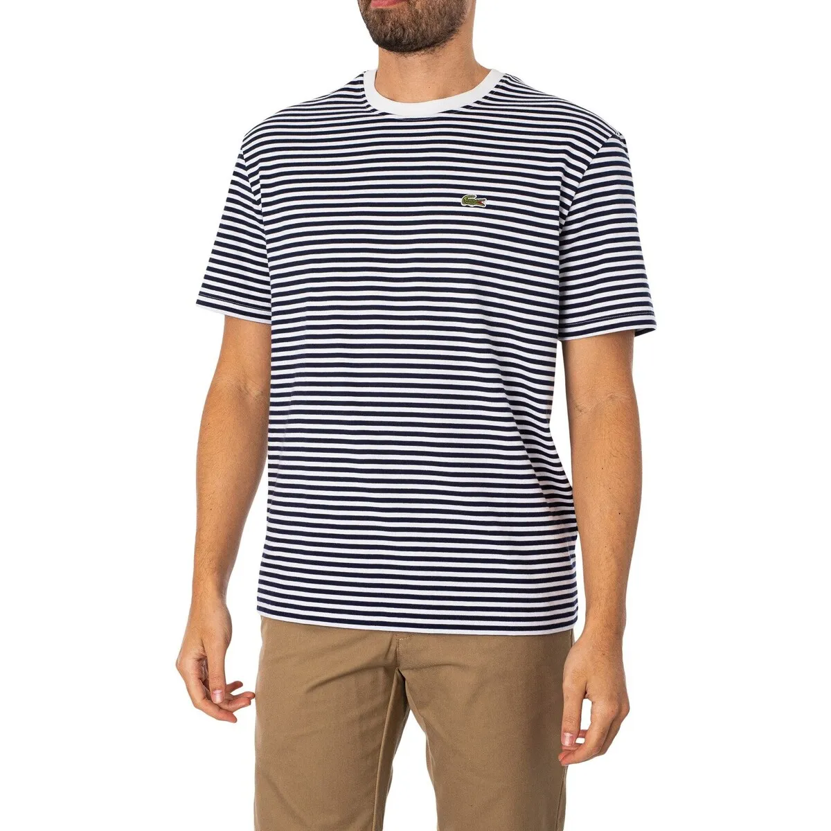 Camiseta Con Logo De Rayas