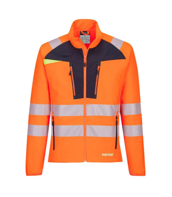 Camiseta de alta visibilidad Base Layer DX4 con cremallera, cintas reflectantes segmentadas PORTWEST DX481
