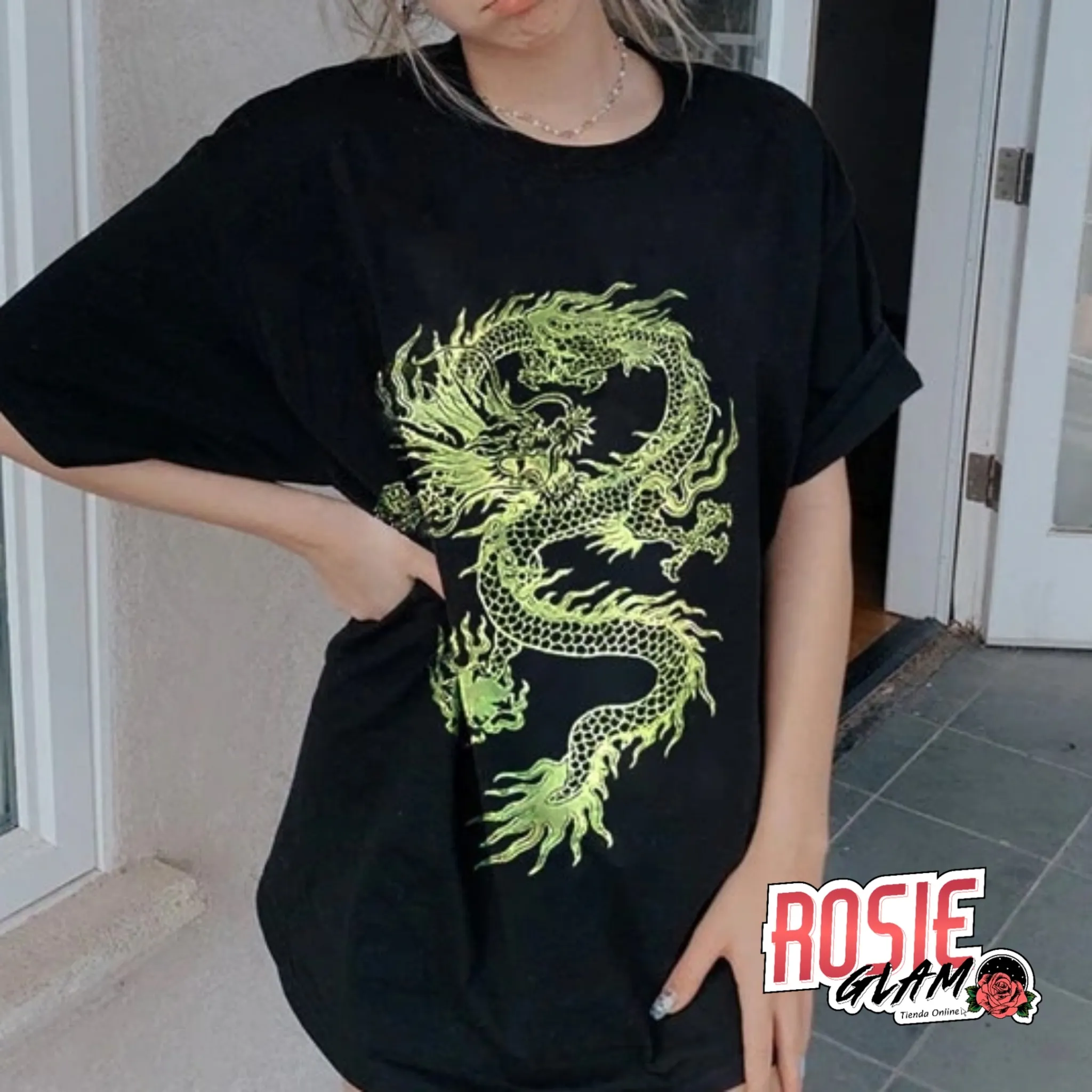 CAMISETA DRAGON AMARILLO  ROSIEGLAM