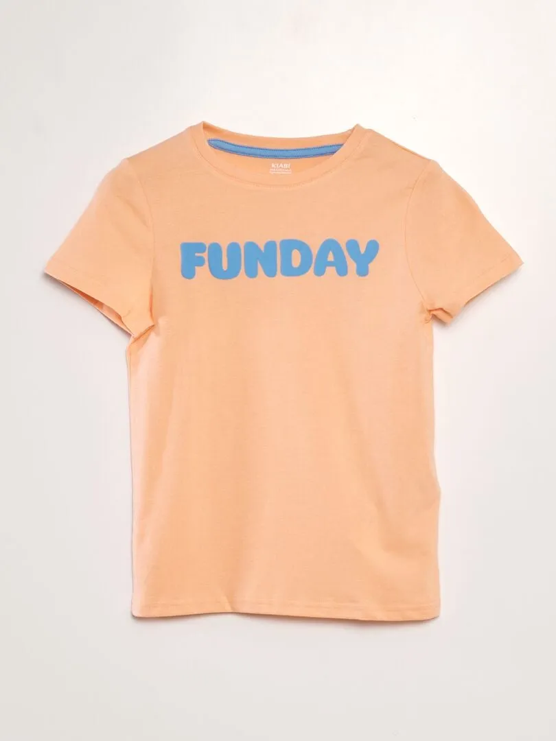 CAMISETA ESTAMPADA  NARANJA