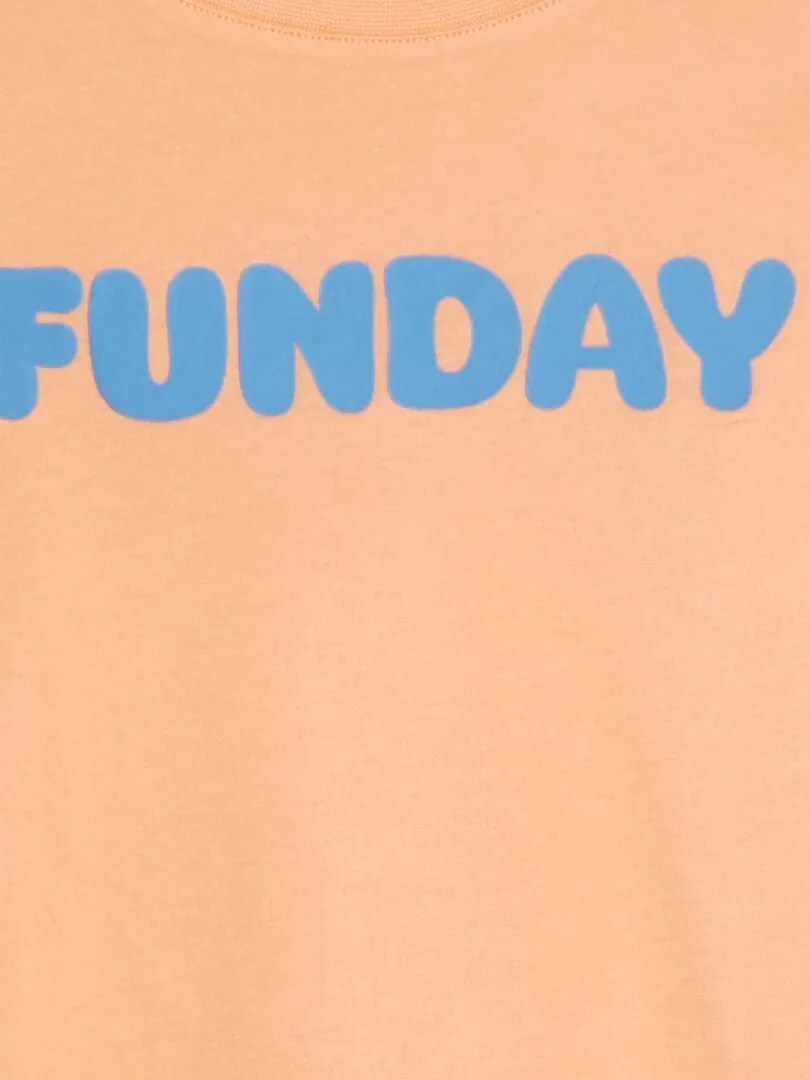 CAMISETA ESTAMPADA  NARANJA
