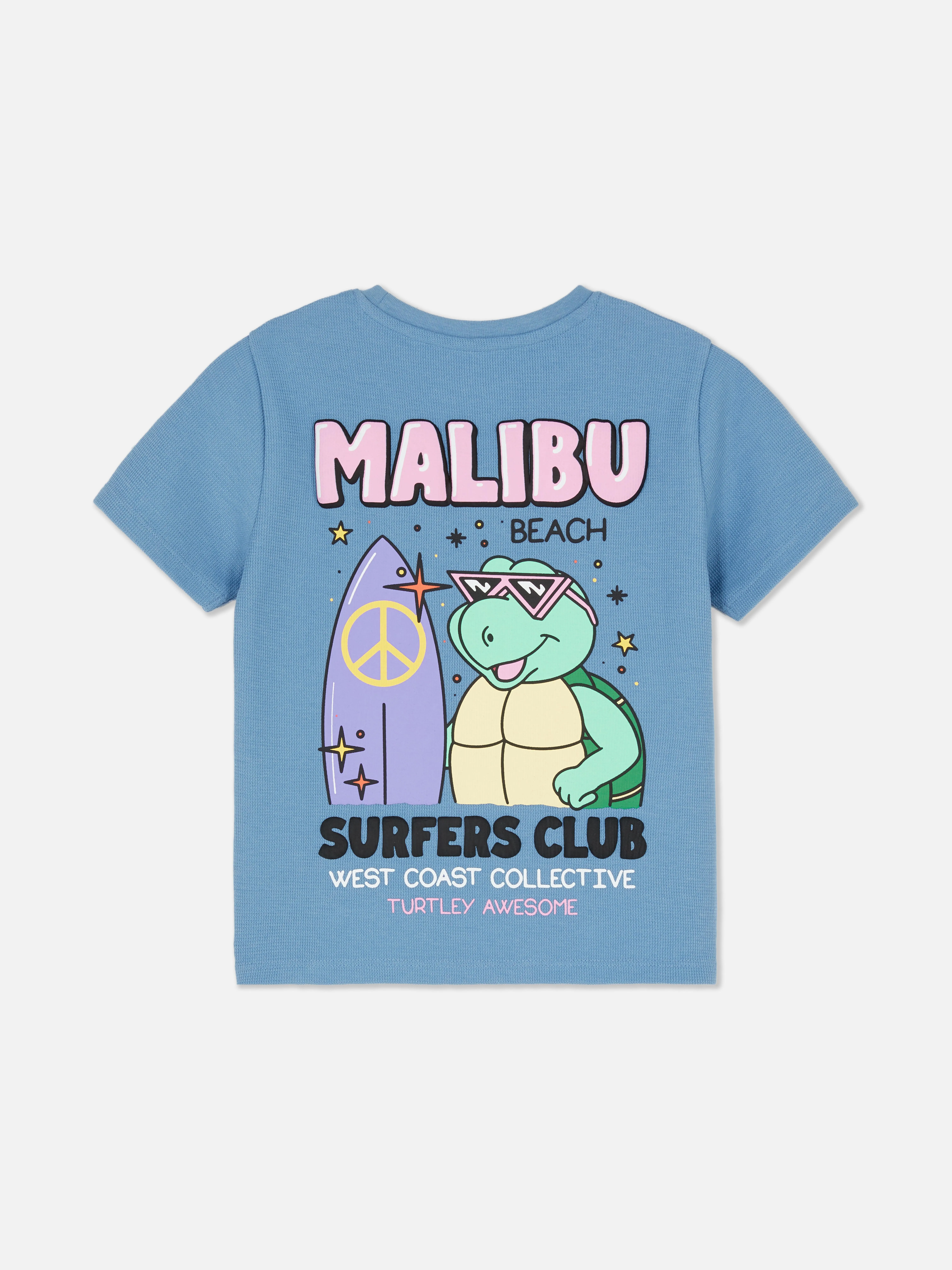 Camiseta estampado de tortuga surfera
