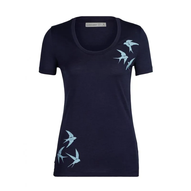 Camiseta Icebreaker Tech Lite II Scoop Shapes (Midnight Navy) Mujer