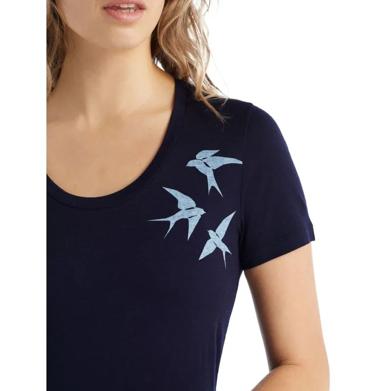 Camiseta Icebreaker Tech Lite II Scoop Shapes (Midnight Navy) Mujer