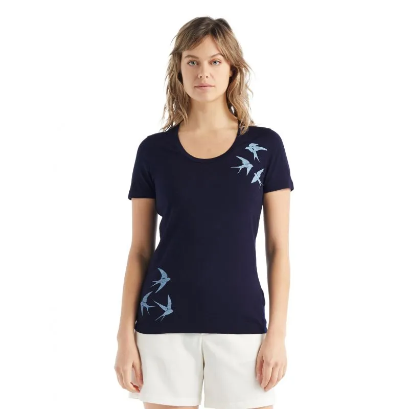 Camiseta Icebreaker Tech Lite II Scoop Shapes (Midnight Navy) Mujer