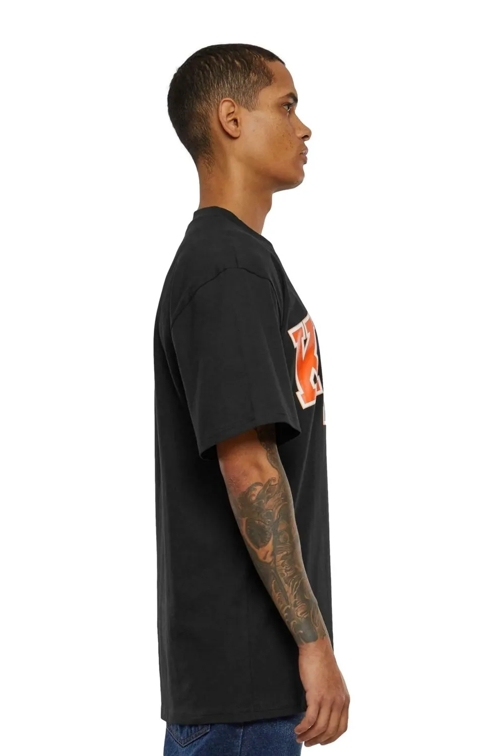 Camiseta karl kani negra woven signature logo tee