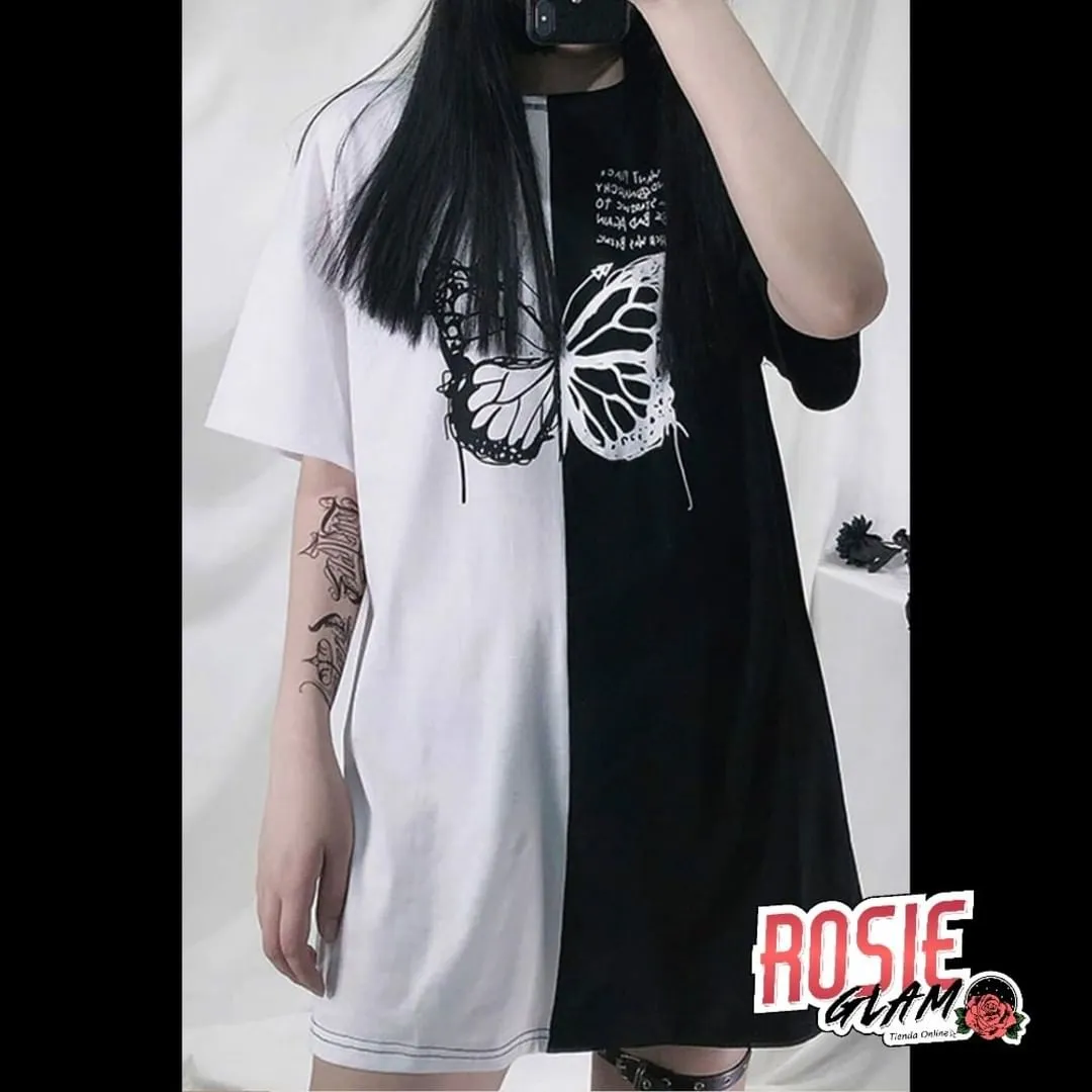 CAMISETA MITAD MARIPOSA  ROSIEGLAM