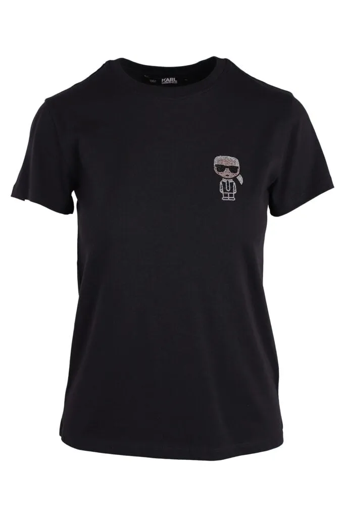 Camiseta negra con logo mini 