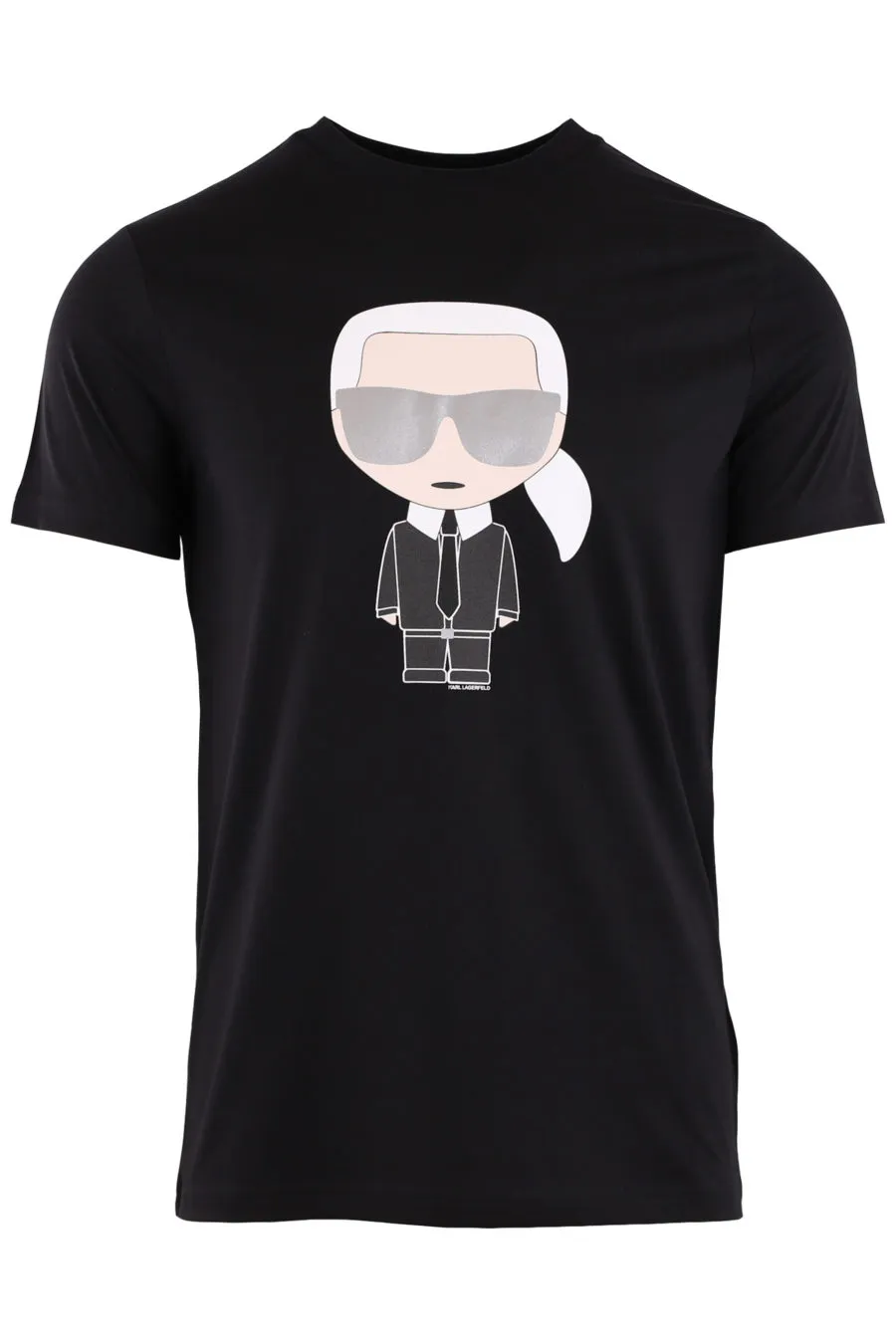 Camiseta negra con silueta de Karl