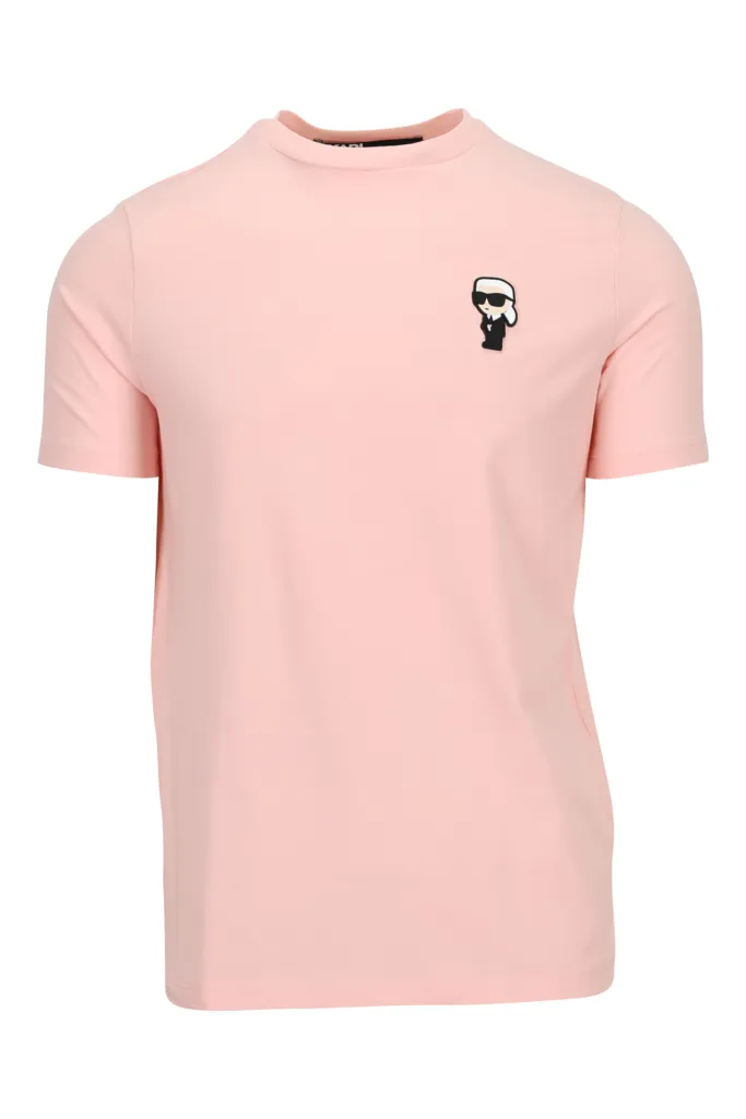 Camiseta rosa con minilogo 