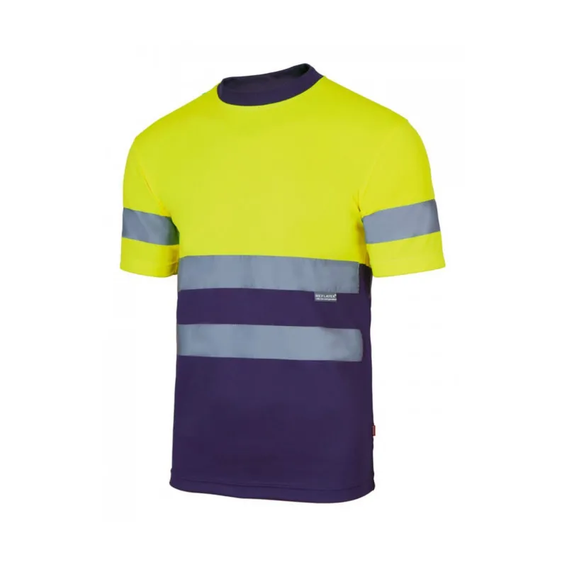 Camiseta técnica bicolor de alta visibilidad VELILLA Serie 305506