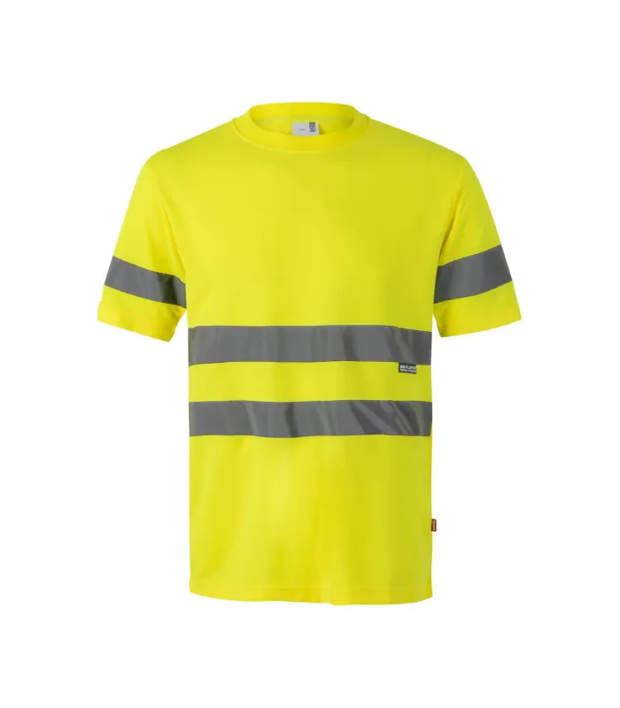 Camiseta técnica de alta visibilidad con cintas reflectantes VELILLA Serie 305505