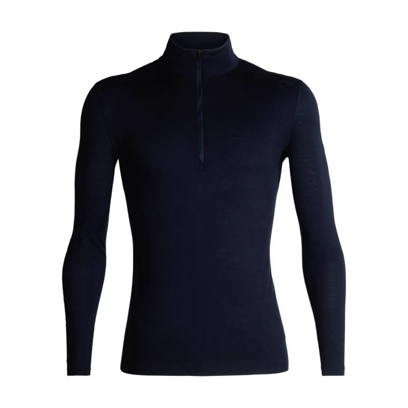 Camiseta técnica de media cremallera para hombre Icebreaker Merino 200 Oasis Ls Half Zip (Midnight navy)