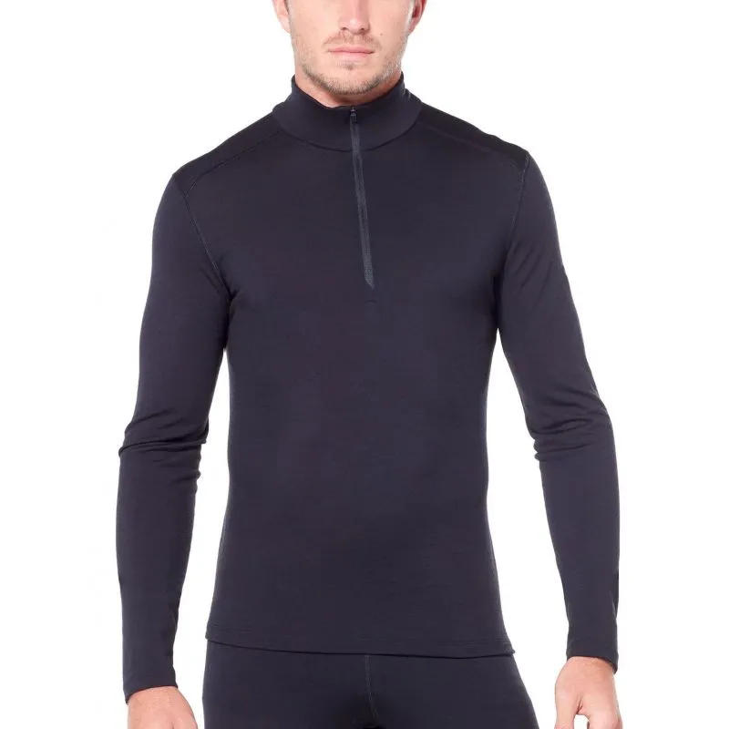 Camiseta técnica de media cremallera para hombre Icebreaker Merino 200 Oasis Ls Half Zip (Midnight navy)