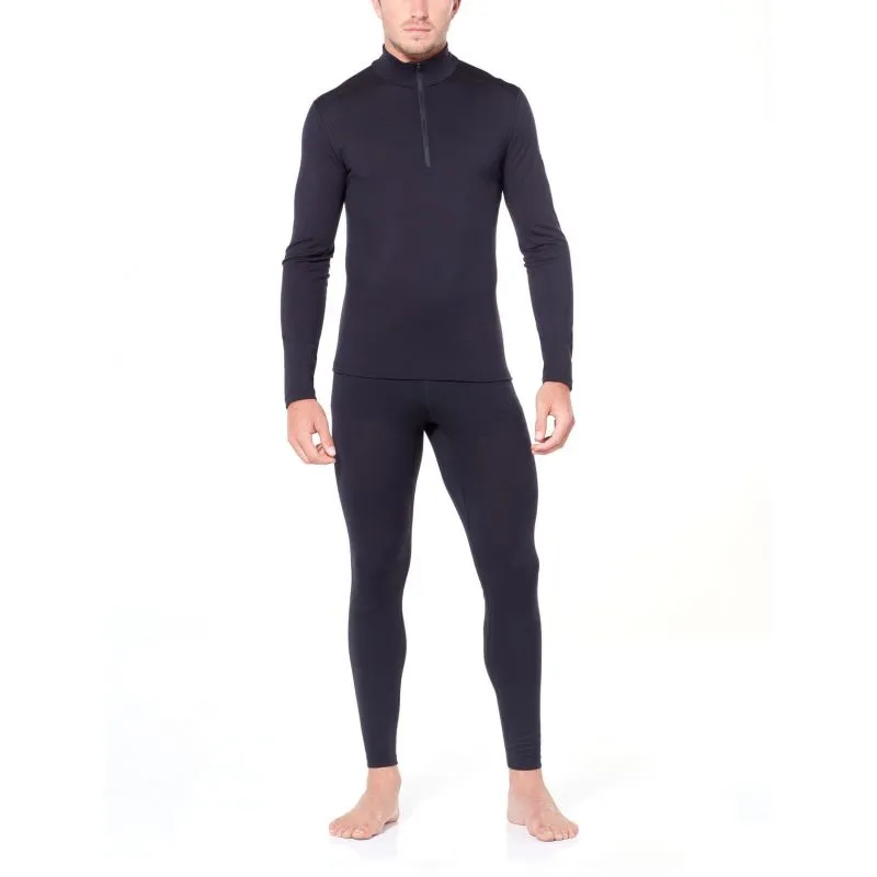 Camiseta técnica de media cremallera para hombre Icebreaker Merino 200 Oasis Ls Half Zip (Midnight navy)
