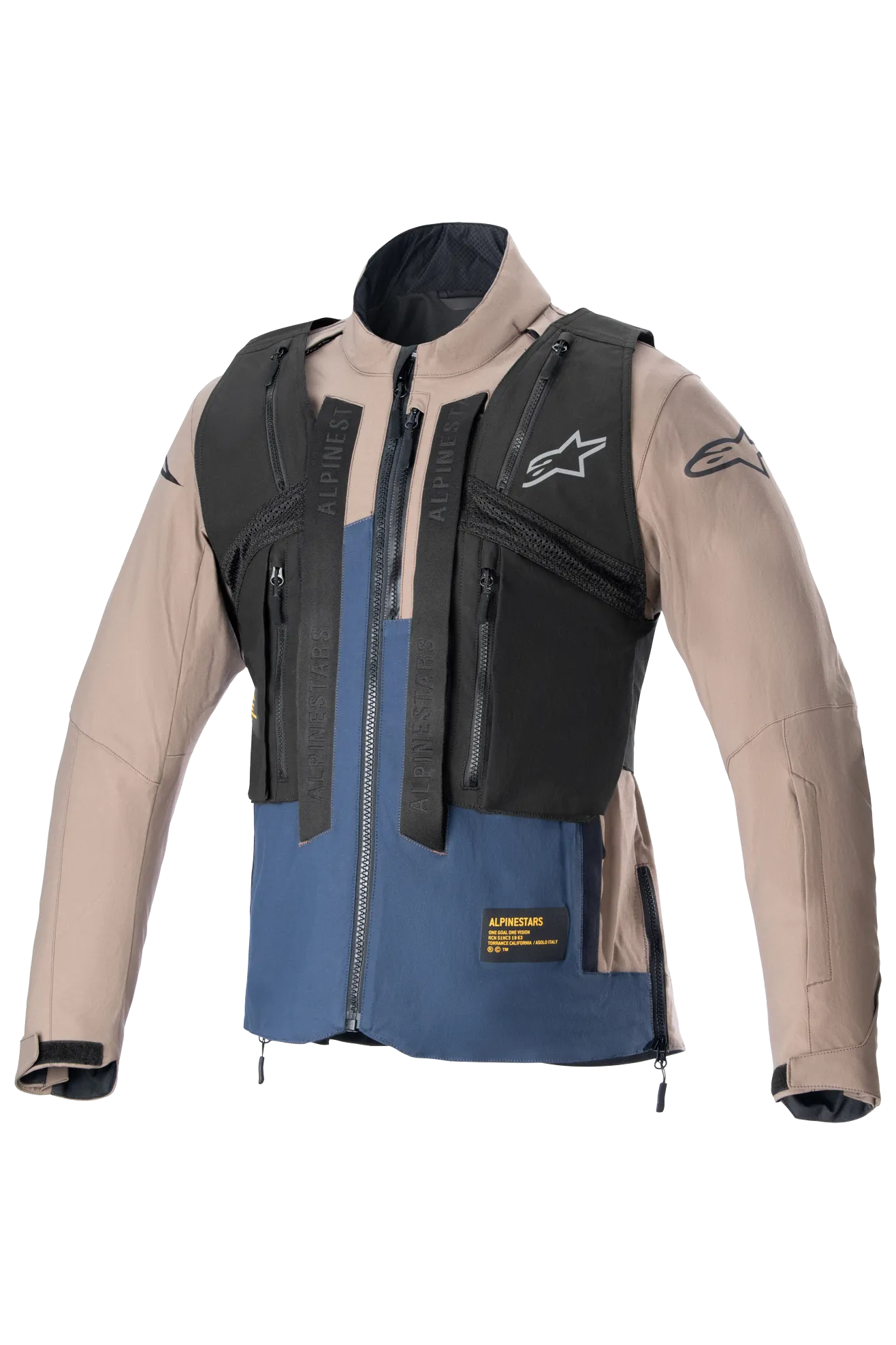 CHAQUETA ALPINESTARS TECHDURA MARRóN HUECOAZUL MARINO NOCHE