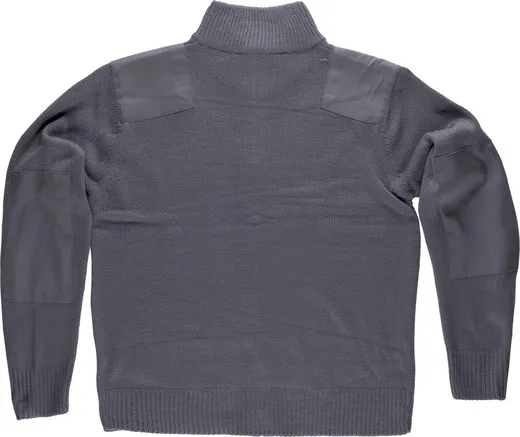 Chaqueta de cremallera con refuerzos Gris