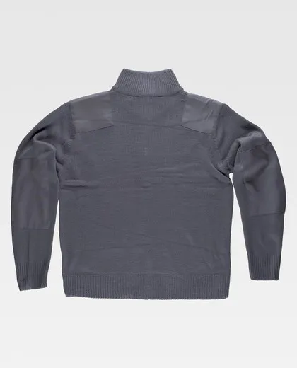 Chaqueta de cremallera con refuerzos Gris